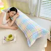 Funda de almohada doble de algodón lavado clase a Funda de almohada para pareja 1.5m 1.8m Funda interior para almohada larga doméstica engrosada