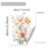 M15079 Novo Produto Adesivos de Parede de Flores de Plantas Multicoloridos Pintados à Mão Embelezam e Decoram Sala de Estar Quarto Fundo Adesivos de Parede Autoadesivos