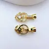 Broche de Flor con Electrochapado de Oro Real que Conserva el Color, Microincrustado con Circonita, Broche de Cierre para Collar, Extremo de Pulsera, Broche de Conexión, Accesorios para Joyería DIY