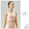 Top esportivo de yoga com blocos de cor de verão com bojos embutidos, top de ginástica sem mangas para usar por cima, top de yoga com corte justo
