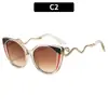 Nuevas Gafas de Sol de Moda Europeas y Americanas con Forma de Serpiente en las Patillas, Gafas de Sol de Alta Gama, Personalidad, Ojo de Gato Tendencia, Gafas Transfronterizas