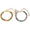Fornecimento transfronteiriço de pulseira de zircônia colorida mista de moda europeia e americana pulseira de performance de vestido pulseira de diamante completo All-Match