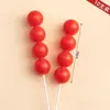 Decoração de Bolo de Ano Novo 2026 Lingote de Borracha Macia e Figuras de Cavalinho Espinheiro Cristalizado Leque Dobrável Topper Acrílico de Véspera de Ano Novo
