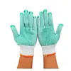 Guantes de algodón grueso personalizados antideslizantes, guantes de hilo de algodón antideslizantes, guantes protectores para manipulación en obras de construcción, se pueden imprimir con texto