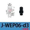 Taozhuo Ventosa de Vacío J-Wep06-D10 J-Wep07-D30 Goma Negra Antiestática Boquilla de Ventosa de Vacío
