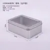 Cartas de póker en stock con ventana, caja cuadrada de hojalata, acabado mate, para almacenamiento y empaque de cartas de juego de mesa, caja cuadrada de metal