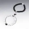 Imán blanco y negro Ins amor atracción pulsera de pareja un par de diseño de nicho personalizado pulsera de novias fabricantes al por mayor