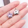 Accesorios para joyería DIY con colgantes de aleación en forma de pentagramas y flores de ciruelo para aretes, collares, llaveros y dijes pequeños hechos a mano