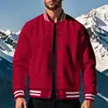 Comércio Exterior Transfronteiriço Outono e Inverno Estilo Americano Jaqueta Baseball Gola Alta e Calça Longa com Lã Roupa de Exterior Casual Masculina Conjunto Esportivo Solto