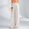 Pantalones de Pierna Ancha Versátiles de Moda Amarillos Estilo Perezoso para Mujer, Delgados de Verano de Cintura Alta, Casual con Caída, Pantalones Yamamoto