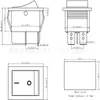 Etl Kc Certificação Tipo Barco Interruptor Kcd4 16A250V Interruptor de Alimentação Equipamento de Eletrodoméstico Interruptor Alavanca