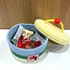 Cesta de Almacenamiento Tejida de Escritorio, Caja de Regalo Linda para Mesita de Noche, Organizador de Cosméticos con Tapa, Bandeja de Regalo para Entrada, Organizador de Artículos Varios para Mesa de Café