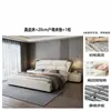 Cama de luxo leve estilo italiano, couro genuíno de alta qualidade, 1,8 x 2m, cama de casal para quarto principal 1,5m, cama moderna minimalista de casamento, cama de arte em couro
