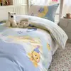 Conjunto de cama de três peças para dormitório de estudante universitário, lençol e fronha de algodão puro, tamanho solteiro, adequado para todas as estações, novo modelo de roupa de cama 2026
