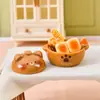 Cazuela de Animales de Dibujos Animados Lindos Accesorios de Resina DIY Casa de Muñecas Comida Miniatura Juguetes Mini Adornos de Escritorio Hechos a Mano