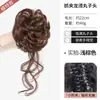 Moño Peluca con Lujoso Diseño de Princesa, Cabello Humano Realista, Bigote de Dragón, Pinza de Garra de Pluma de Pollo, Herramienta de Peinado, Accesorio para el Cabello de Alta Gama