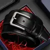 Cinto Masculino de Couro Genuíno Estilo Retrô para Negócios, Cinto Estudantil Versão Coreana para Jovens, Chapéu da Moda
