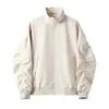Nova coleção de outono: jaqueta bomber com gola alta, estilo coach, modelagem solta, moderna, casual, cor sólida, business casual, peça externa simples para homens
