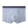 Cuecas Sem Costura Boxer Masculina Listrada Clássica Respirável Quatro Cantos Cintura Média Cuecas Clássicas Confortáveis Tamanho Grande