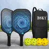 Conjunto Completo de Raquetes de Pickleball Profissional Fibra de Carbono Conjunto de Raquetes de Pickleball para Iniciantes prancha de remo duplo de pickleball bola