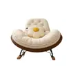 Sillón mecedor de sofá perezoso, reclinable de dormitorio, silla de ocio para adultos, sillón mecedor de ocio individual para sala de estar y balcón, adecuado para dormir y acostarse