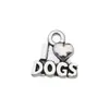 1 Nuevo Modelo de Aleación de Plata Antigua Serie Animal Perro Colgante Encanto Pulsera DIY Collar Llavero Accesorio de Joyería