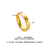 Anillo de Diseño de Nicho Xiaohongshu CNC Brillante de 4 mm Cara Única Anillo de Banda Lisa Oro Arena Anillo para Mujer