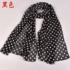 Bufanda Larga de Seda Estampada con Lunares Grandes de Gasa Estilo Nuevo de Primavera Venta al por Mayor Bufanda Pequeña de Gasa para Dama Regalo Yiwu