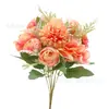 Brote de té flor de simulación combinación de flores rosa hortensia bolsa de té combinación de flores ramo de mango ramo de flores de boda decoración de pared ramo de flores pequeñas