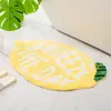 Alfombra de piso tufted con divertido estampado de frutas, alfombra absorbente semicircular para baño, alfombrilla antideslizante para entrada de baño, alfombrilla absorbente de flocado