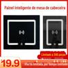 Armário de cabeceira Painel eletrônico inteligente Painel de vidro temperado Carregamento sem fio Bluetooth Audio Touch Light Acessórios
