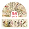 36 Tarjetas de Ilustración Floral y de Pájaros Vintage de Compra Directa Transfronteriza, Colección de Decoración para Collage de Journaling con Temática de Pájaros, Tarjetas de Mensaje