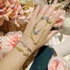 Colar Pulseira Anel Flor de Rosa Camélia Francesa Microincrustada com Diamante Joias de Alto Valor Exquisitez Versátil