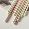 Lindos Palillos de Cerámica con Corazón Femenino, No Mohosos, Palillos Estéticamente Agradables, Juego de Palillos para el Hogar