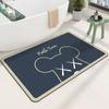 Alfombrilla absorbente de diatomeas para cocina, baño, puerta, secado rápido, antideslizante
