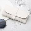 Estuche multifuncional para gafas de sol de moda, de viaje, de alta calidad, portátil, suave, con botón, caja de almacenamiento para gafas de sol.