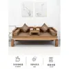 Cama Luohan Toda em Madeira Maciça, Escultura de Elefante em Madeira de Ulmeiro Antigo, Cama Luohan Antiga com Encaixe e Espiga Estilo Chinês Novo, Cama Sofá, Conjunto de Três Peças