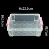 Caja de almacenamiento transparente cuadrada multifuncional, caja de plástico a prueba de polvo para escritorio, para guardar suministros de arte, caligrafía y pinceles.
