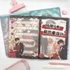 Rojo Rosado Pareja Hermosa Chica 16K Cuaderno Anime Dibujos Animados Página a Todo Color Libro de Mano Bloc de Notas Estudiante Diario