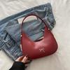 Bolsa de axila texturizada popular deste ano, combina com tudo, nova moda 2025, bolsa mensageiro francesa de nicho, bolsa de ombro única
