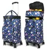 Bolsa de carrito retráctil bolsa de compras de supermercado plegable portátil Carrito de compras de rueda universal compras de comestibles carrito de arrastre para el hogar camping