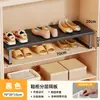 Armário de sapatos prateleira em camadas rack de armazenamento armário organizador de prateleira divisória de sapato de couro prateleira de armazenamento divisória de sapato doméstico