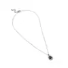 Conjunto de Collar de Zafiro Joyería de Moda Europea y Americana Pendientes de Circonita de Girasol Pendientes de Zafiro Microincrustados Collar