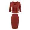 Conjunto de Verano 2026 Estilo Nuevo para Mujer Estilo Chica Caliente Cárdigan de Color Sólido Camiseta con Almohadillas en el Pecho + Falda de Cintura Alta