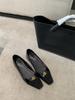 Zapatos de Tacón Grueso con Punta Cuadrada y Boca Baja 2024 Otoño Nuevo Estilo Francés Elegantes de Tacón Bajo con Estampado de Leopardo para Mujer