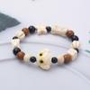 Pulsera de Cuentas de Gato para Niñas, Estilo Pareja, un Par de Pulseras de Cerámica, Lindo Regalo de Cumpleaños para Mejor Amiga, Joyería con Cordón Elástico