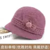 Estilo Novo de Inverno Chapéu para Mãe de Meia-Idade e Idosa Chapéu Boina Quente de Pelo de Coelho da Moda Chapéu de Lã Tricô Espesso com Forro de Veludo para Mulheres
