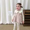 Ropa para Niñas: Elegante Chaleco Tejido para Otoño, Ropa Exterior con Cuello de Muñeca para Bebés Niñas