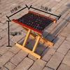 Taburete Plegable de Madera Maciza Hawthorn Wood, Portátil y Práctico para Barbacoa, Uso en Casa, Escuela, Entrenamiento Militar, Tienda de Artículos de Pesca, Almacenamiento, Uso Exterior Simple