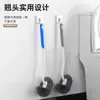 Cepillo para inodoro doméstico sin rincón muerto cepillo de limpieza de inodoros cerdas suaves goma suave mango largo artefacto de cepillo de limpieza montado en la pared del baño